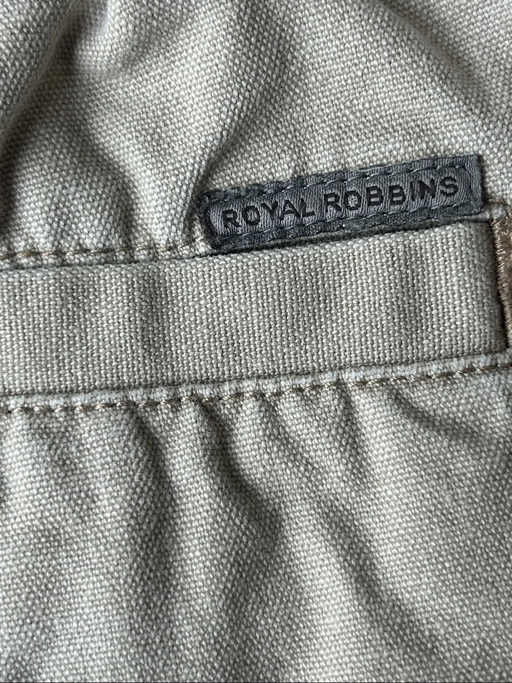 Royal Robbins Relaxed Tailored Cotton Shorts 36 Khaki SPF Golf Casual Classic
